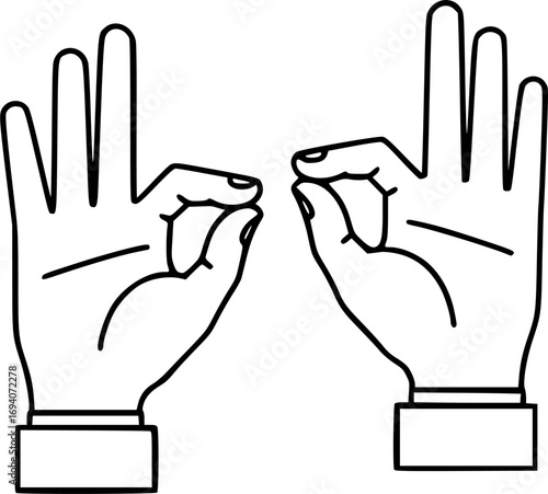 Hands performing a serene mudra for meditation and spiritual focus