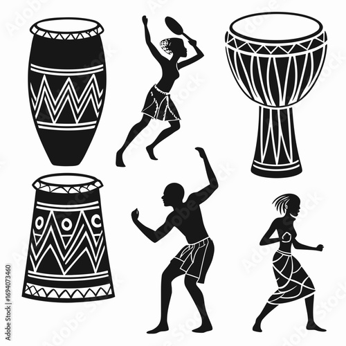African drummers and dancers african drums tribal dancers