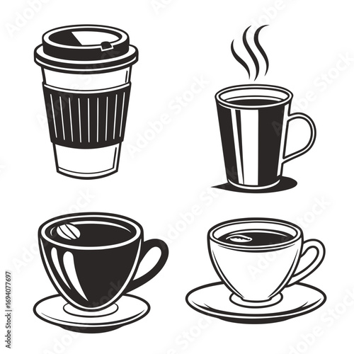 Coffee cup styles beverage drink hot drink
