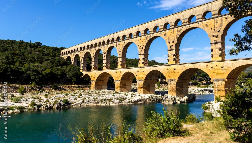 Obraz premium Ancient stone bridge over a river (5)