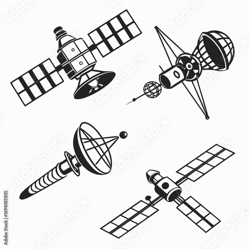 Space satellites and orbiting devices technology communication