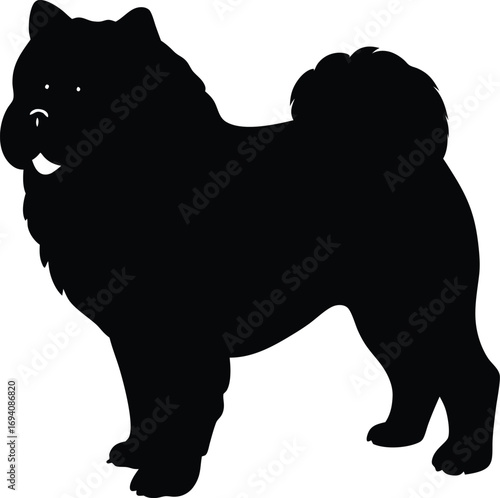 dog silhouette vector  on transparent background