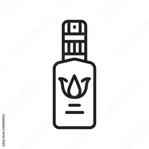 liquid spray black line icon. Vector isolated element