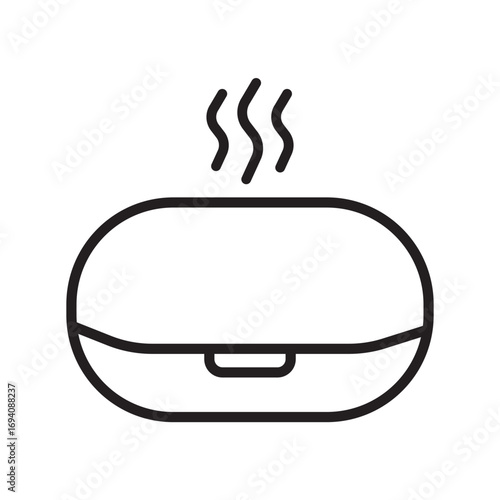 portable aroma diffuser black line icon. Vector isolated element