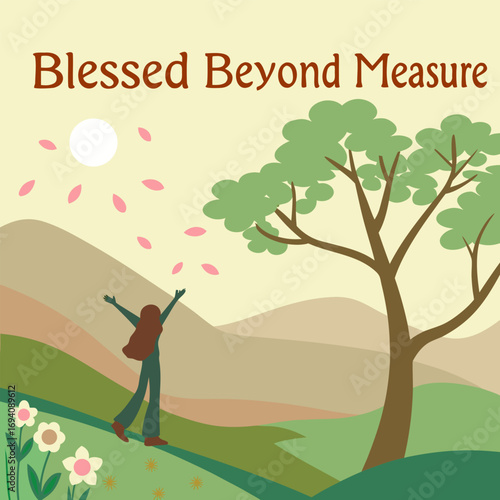 Blessed beyond measure inspirational typography design