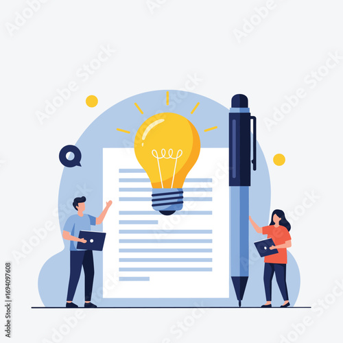 Creative brainstorming session for new project idea development and innovation