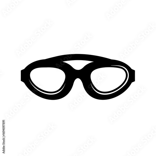 Black and white image of vintage or retro styled goggles or spectacles