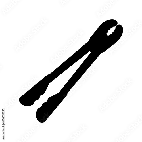 Silhouette of a pair of slip joint pliers against a white background