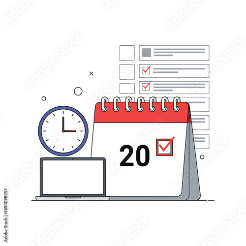 Organizing your daily tasks and events with calendars and clocks for better time management