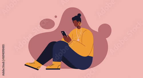 Person casually engaged with a smartphone, representing digital connection, social media, and modern technology in daily life.