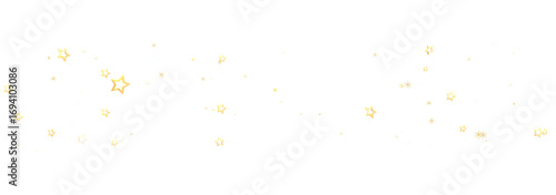 Obraz na plátně Sparkling gold stars scattered on a white background