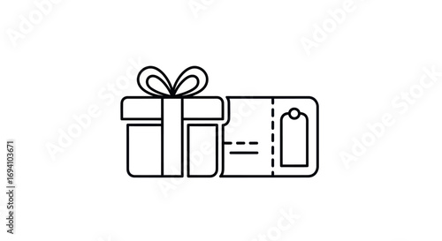 Gift Card and Present Icon Set.