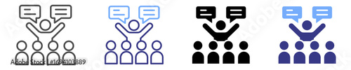 Persuasion icon set multiple style