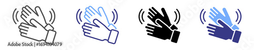 Non Verbal Communication icon set multiple style