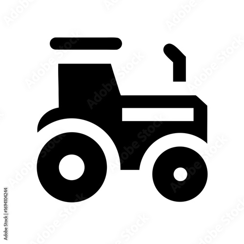 Tractor agriculture farm vehicle icon farming equipment machinery rural harvest field cultivate transport 100