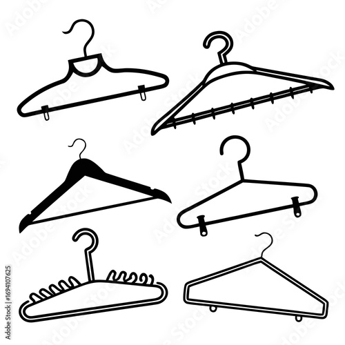 Various clothing hangers illustrated garment hangers