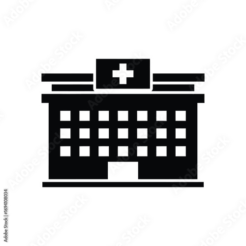 Hospital Building Icon Medical Facility Symbol