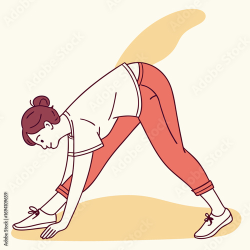 Person doing cat 