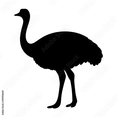 Download this amazing ostrich silhouette vector image for free use in your next design project now