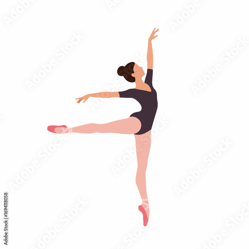Graceful ballerina in elegant pose, embodying poise and artistic expression