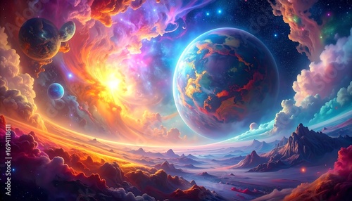 Colorful celestial landscape (5)