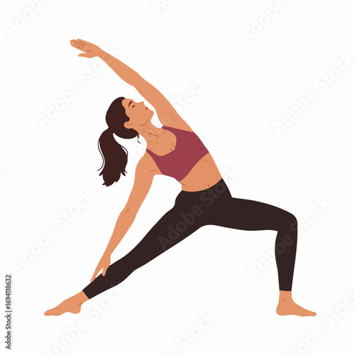 woman doing yoga exercise