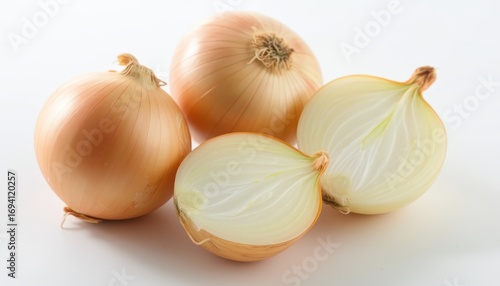 Wallpaper Mural Slicing fresh onions for culinary delights kitchen food photography bright setting close-up cooking techniques Torontodigital.ca