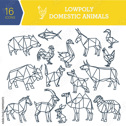 16 ICON LOWPOLY ANIMAL