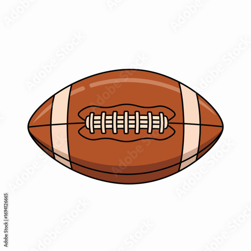 American Football Ball Leather Oval Shape for Sports Game Outdoor Play
