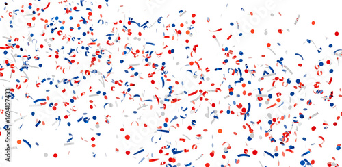Wallpaper Mural Festive confetti background with red, white, and blue colors perfect for celebrations and party designs. Torontodigital.ca