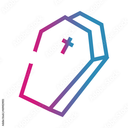 coffin gradient icon vector