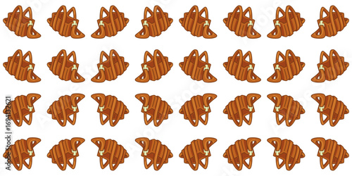Cartoon brown handbag seamless pattern design. Cartoon brown handbags seamless pattern in flat style on white background.