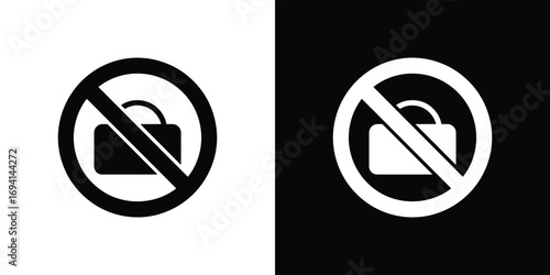 Forbidden Bag Icon Transparent, Shopping Restriction Symbol Isolated Clip Art