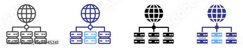Data Volume icon set multiple style
