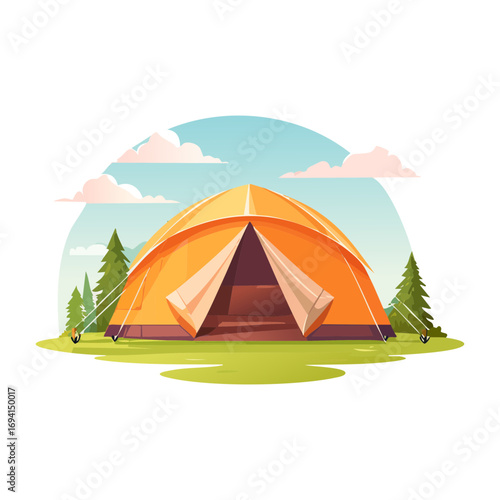 Tent in Nature Landscape