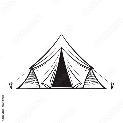 Simple Black and White Tent