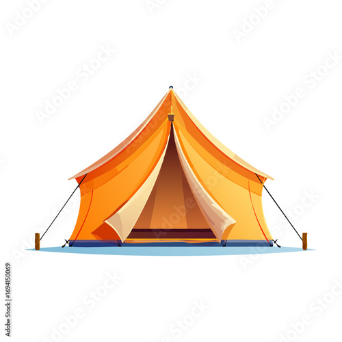 Isolated Orange Tent