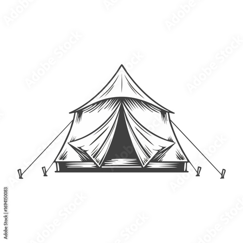 Simple Tent Line Art