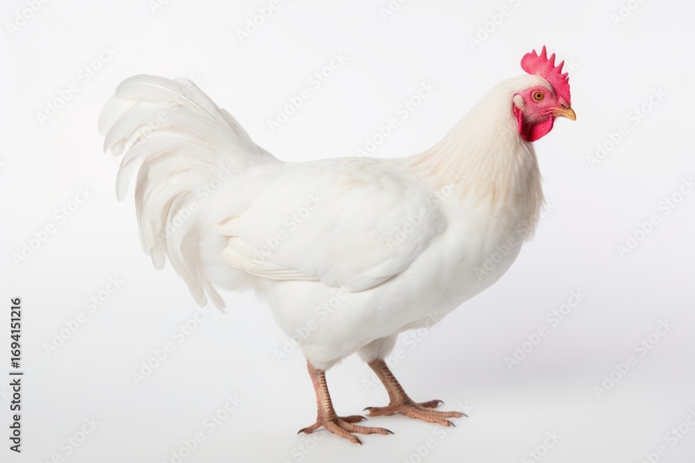 Fototapeta premium White Hen chicken poultry animal.