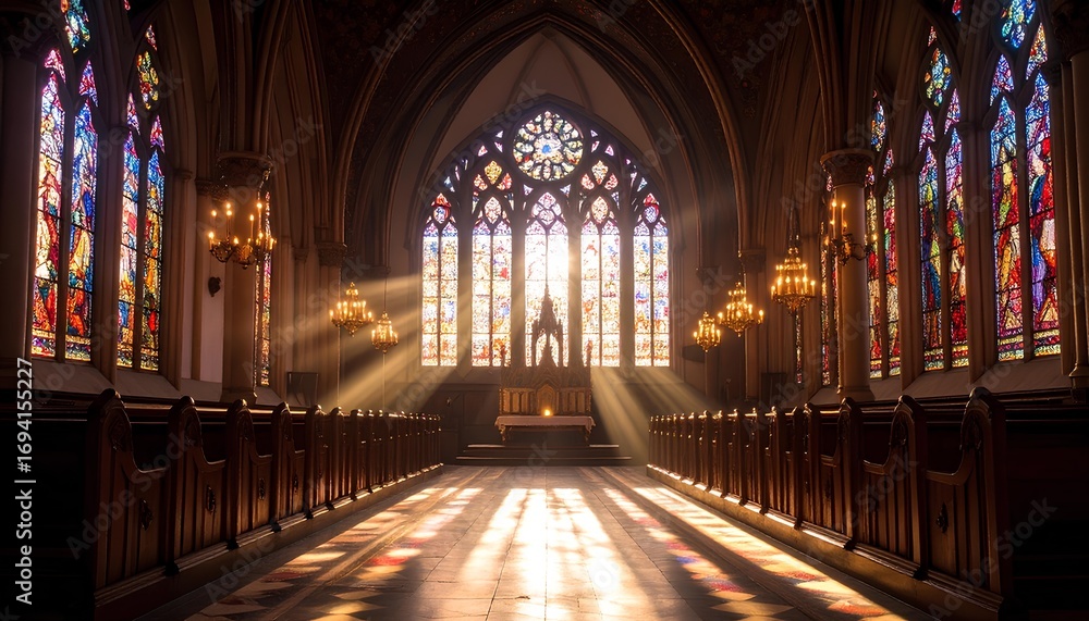 Fototapeta premium 背景素材 ステンドグラス Background Stained glass （Generative AI）