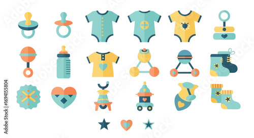 Colorful Toys, Clothing, and Accessories in a Cute Design, Perfect for Newborns and Infants