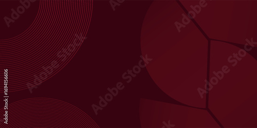 Asbtract circles burgundy with dark burgundy background. Minimalist concept with geometric light shapes. Vector EPS 10.