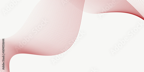 Abstract red stripe line with white background.