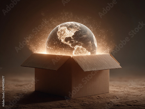 Symbolic package as world globe
