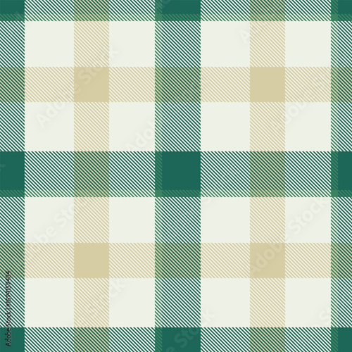 Classic plaid pattern in green and neutral tones. Seamless vector design ideal for backgrounds, textiles, or digital paper crafts. Timeless and versatile texture.