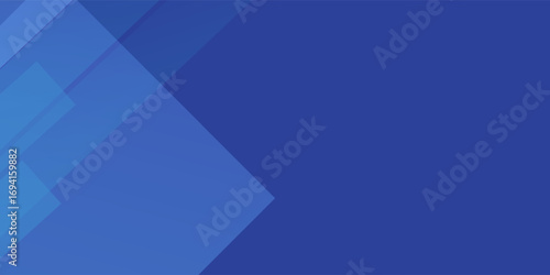 Asbtract blue geometric shapes with dark blue background.