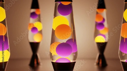 colorful lava lamps moving blobs retro display