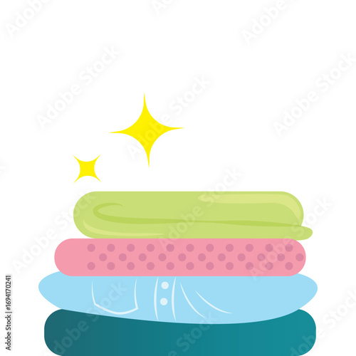 pile of clean clothes  vector illustration element design