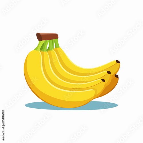 Bunch Of Bananas On White Background