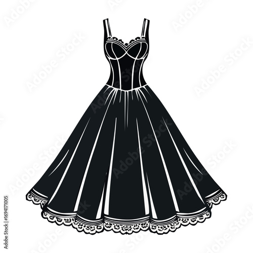 Long Formal Black Gown